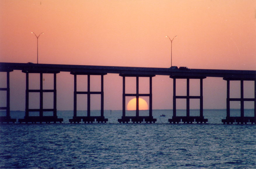 Sunset over water